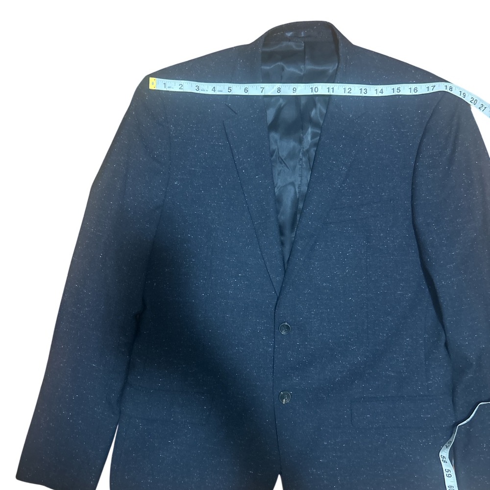 Reiss Men’s 42R Navy Donegal Fleck Wool Blend Blazer Sport Coat Tailored - Picture 7 of 12